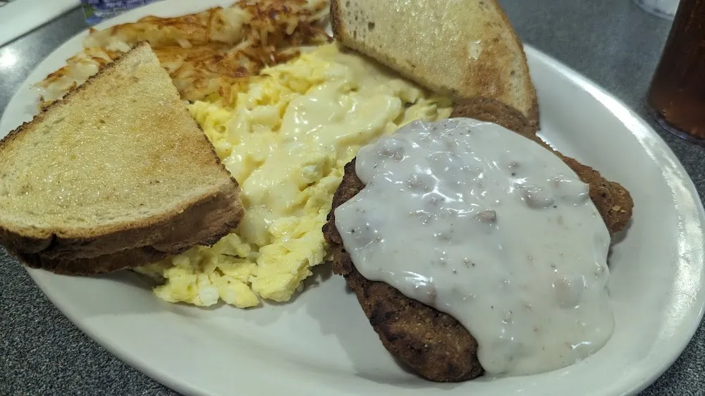 Chicken Fried Steak and Scrambled Eggs